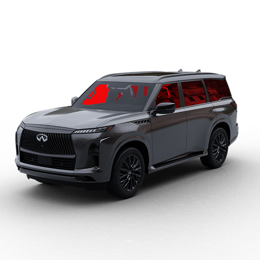 Window tint package option highlighting all side windows