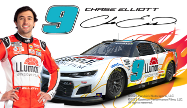 Chase Elliott, piloto del auto n.º 9 