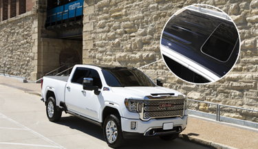 LLumar Select Black PPF adds accent to white truck 
